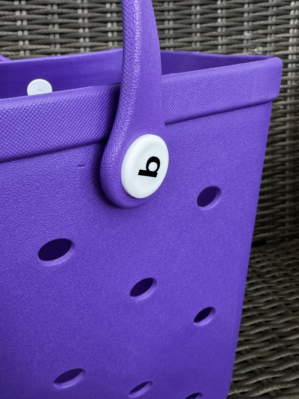 Original Bogg Bag Large Purple Beach Tote Washable EVA Bag - Picture 6 of 8